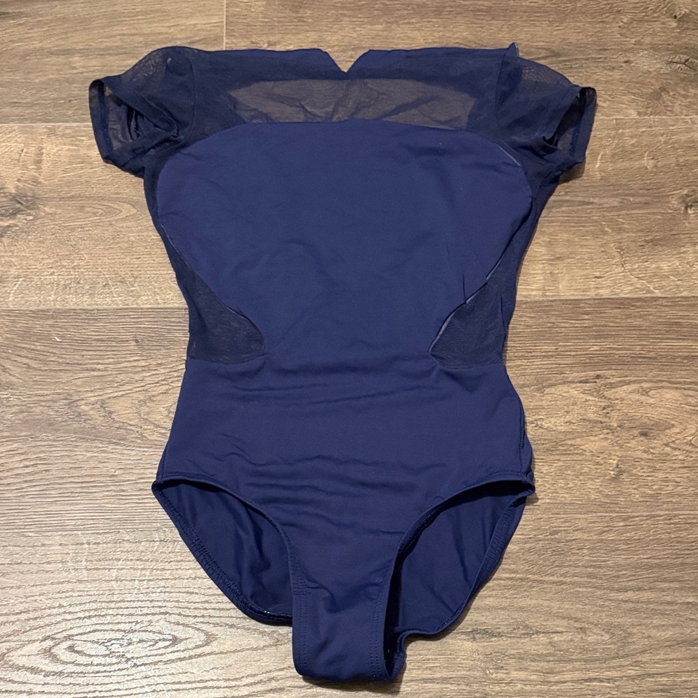 BalTogs Navy Blue Mesh Leotard Ballet